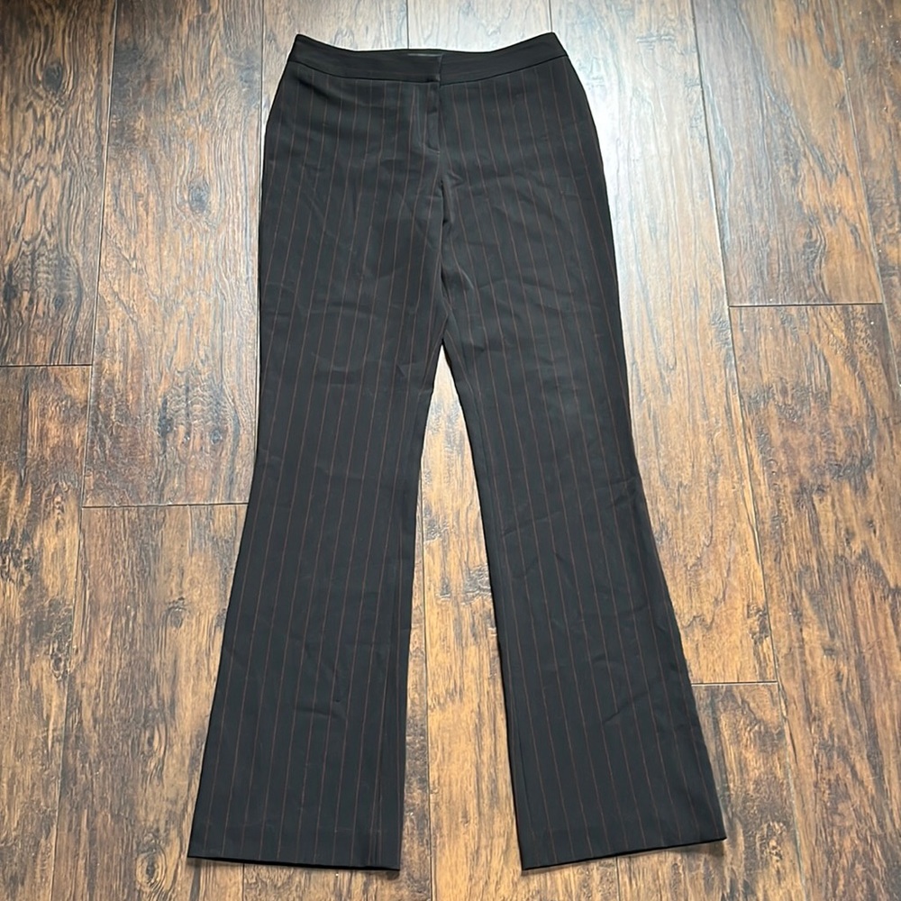 Tempo Paris Black Trouser with Red Pin Stripes